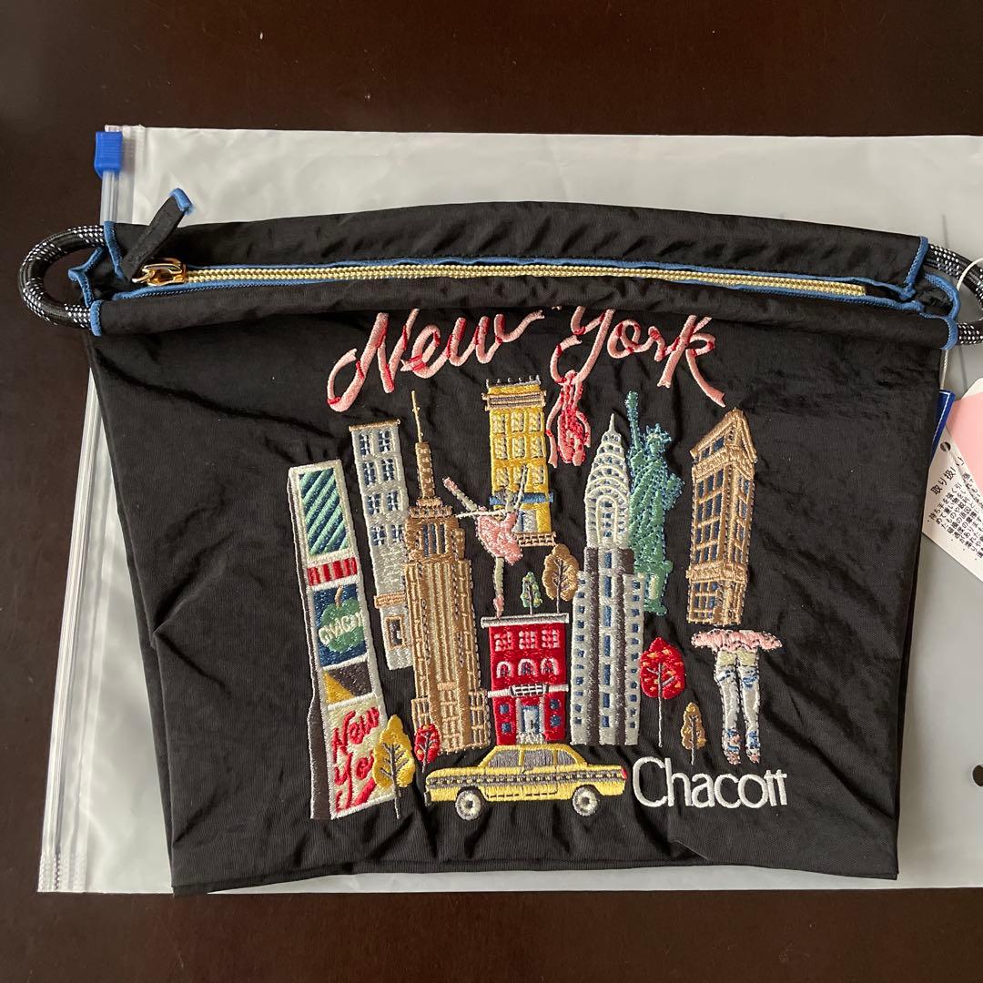 ボールアンドチェーン Chacott ポーチ ニューヨーク ブラック 新品タグ