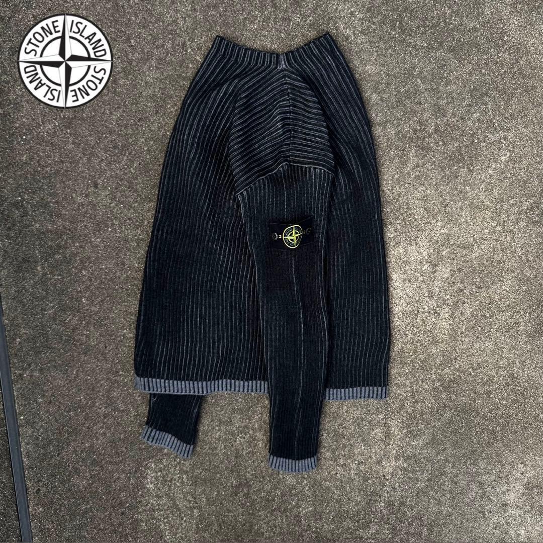 定10万希少 24AW Stone  リブニット ウール ショート丈 SALE】Wool Short Length Knitwear