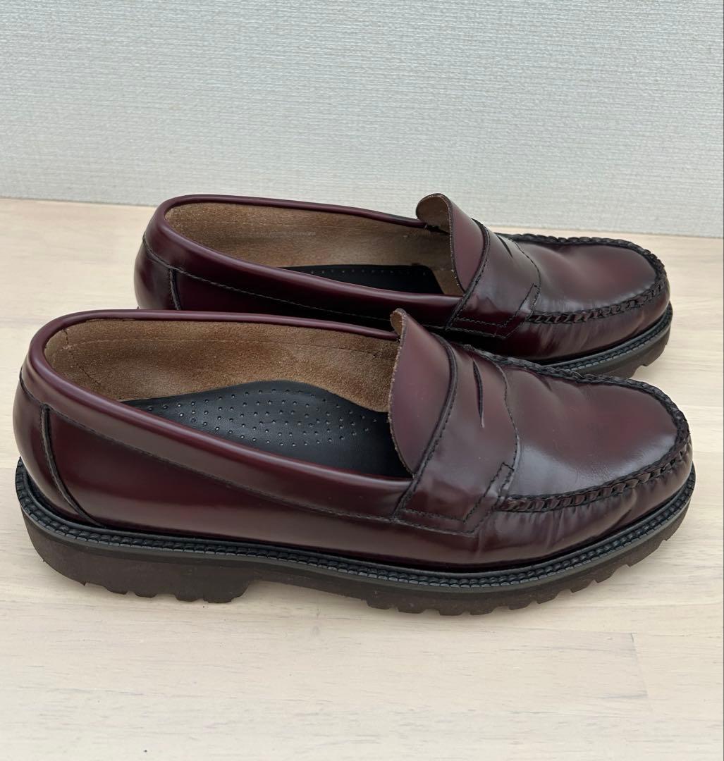 「美品」G.H.BASS バーガンディ レザー ローファー 25.5〜26.0㎝