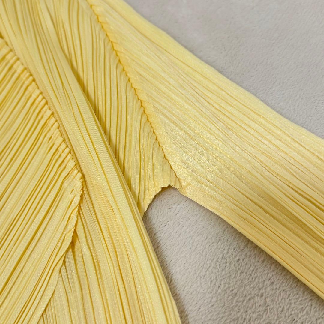 極美品✨PLEATS PLEASE ノーカラー ベルト イエロー プリーツ - メルカリ