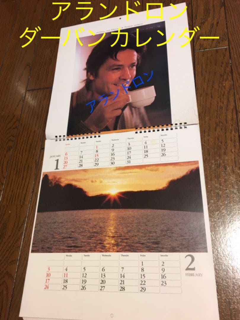 【貴重】アランドロン ダーバンカレンダー　1980 アラン・ドロン 1980年代 ダーバンカレンダー | ALAIN DELON