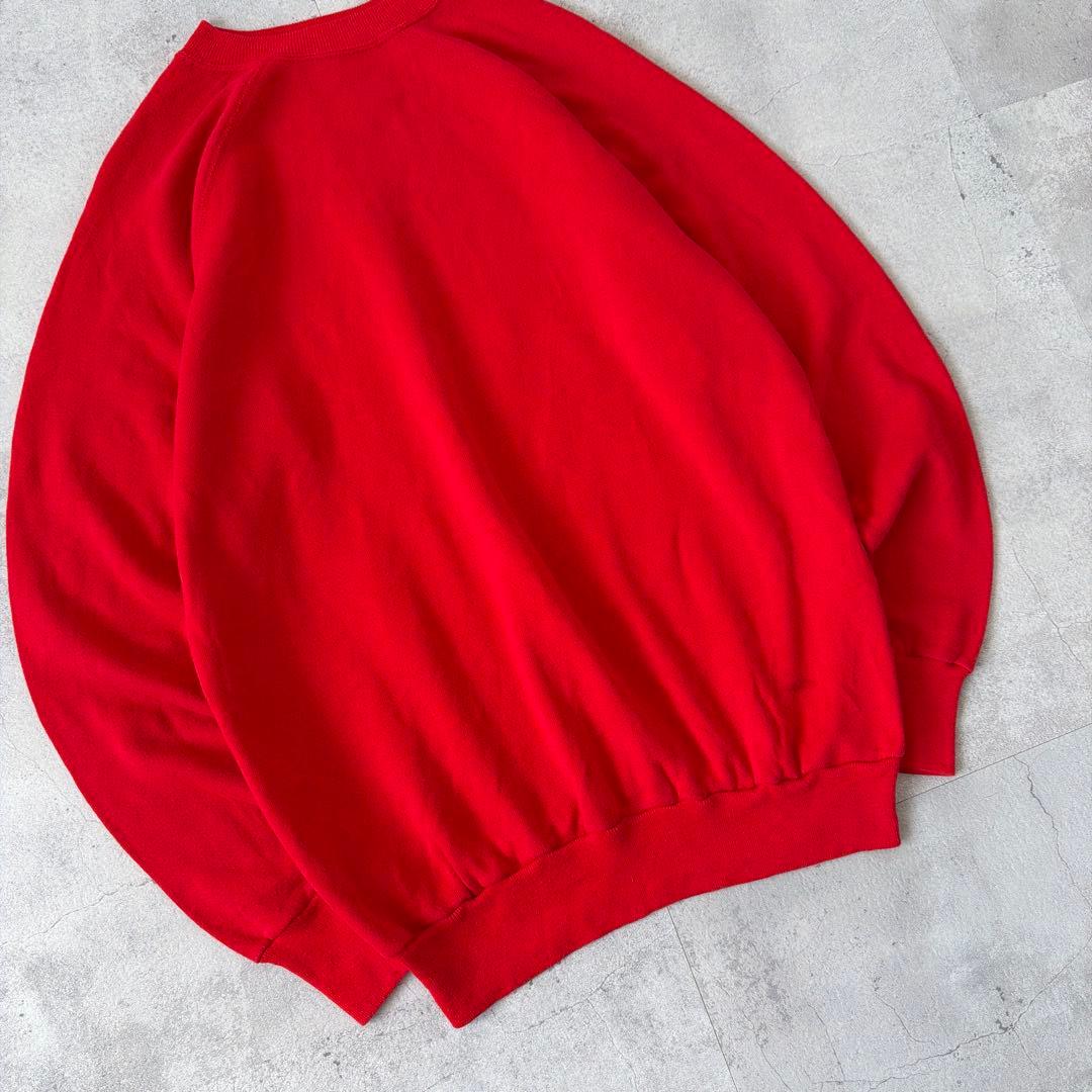 90s USA製 ヴィンテージ プレーン スウェット 無地 赤 ラグラン