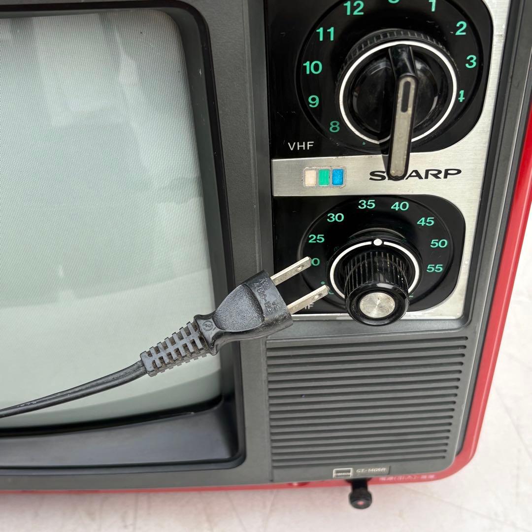 1978年製□昭和レトロ□SHARP ブラウン管テレビ CT-1405R 赤色 - メルカリ