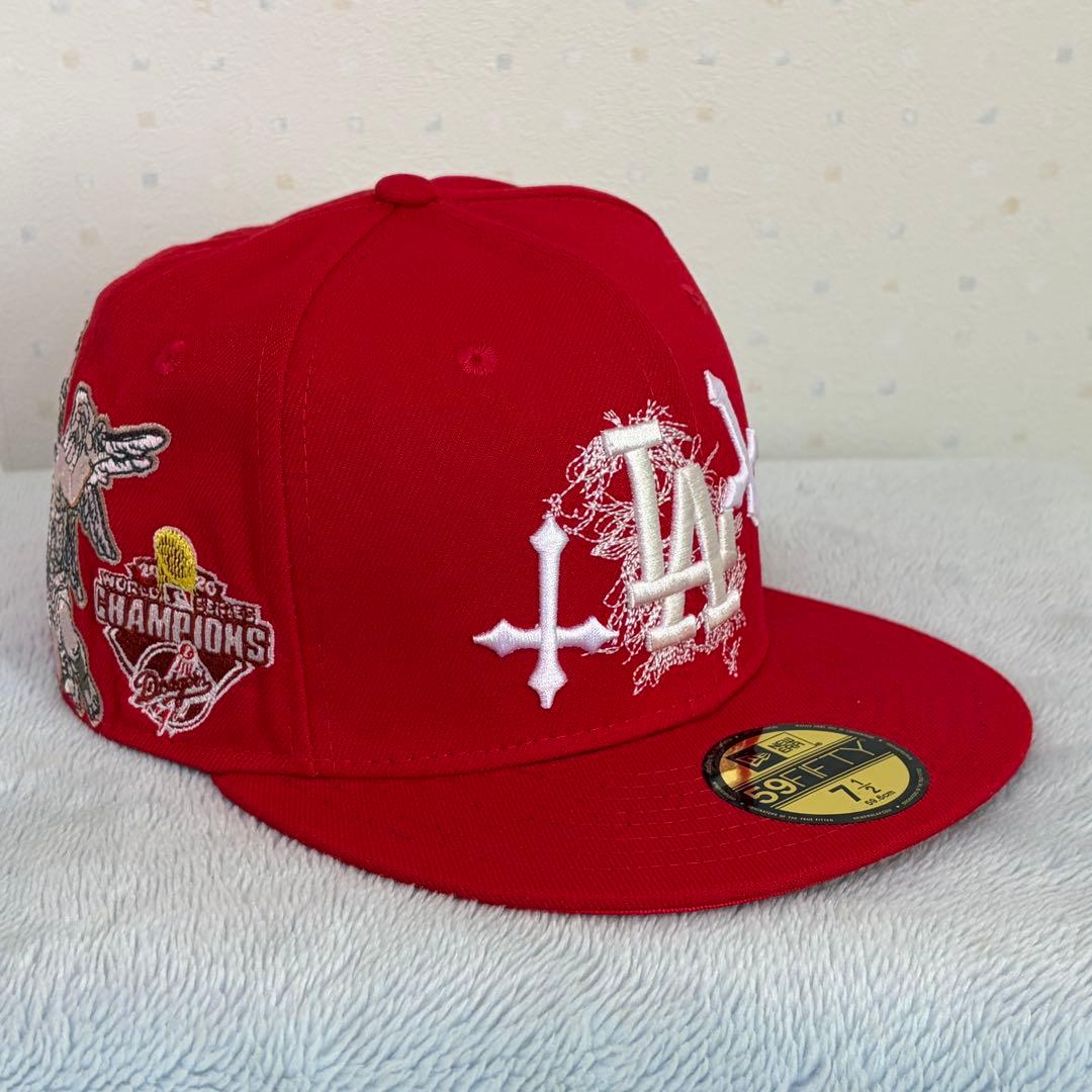 NEWERA 59FIFTY LA Dodgers NZMU 7 1/2 Red - メルカリ