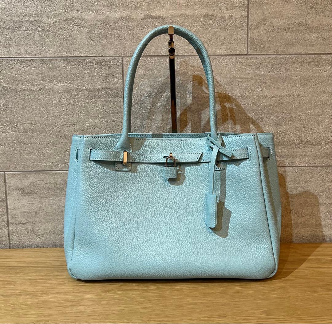 未使用 傳濱野 ミーティア トートバッグ カデナ レザー ピュアクラルテ