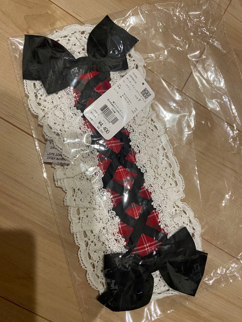 chalmiere シャルミエール タータンチェックヘッドドレス赤 - メルカリ