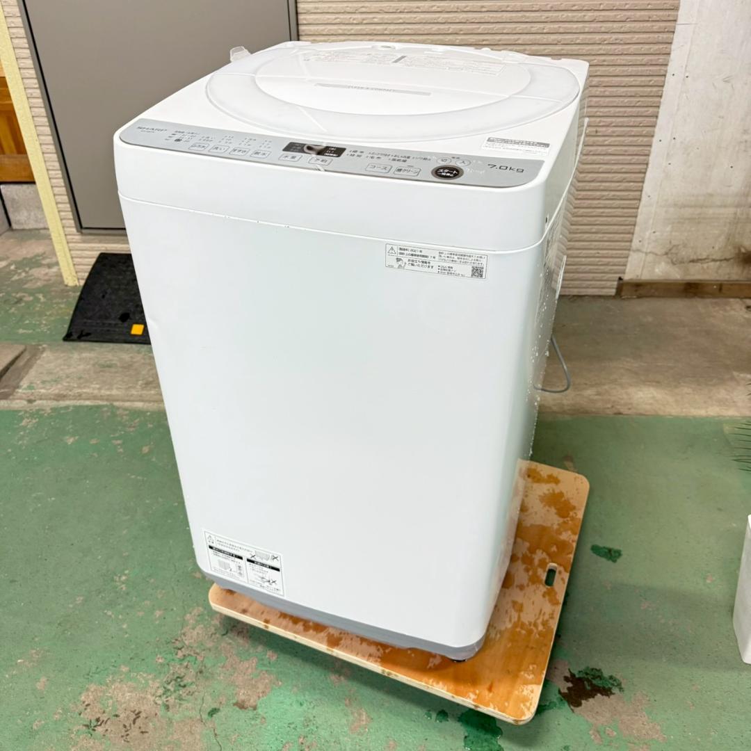 SHARP 洗濯機 小型 一人暮らし 7.0kg 2021年製 KW0087