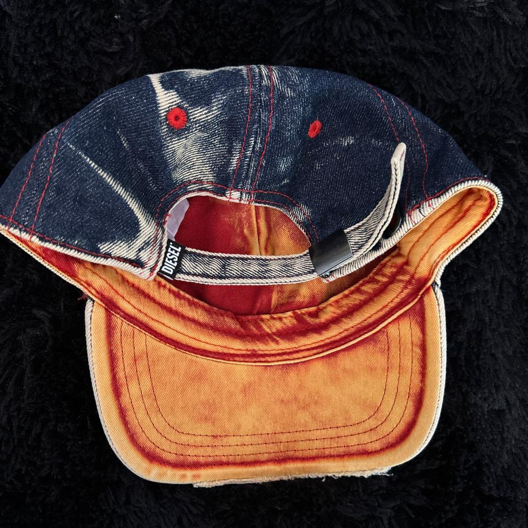 ヒョンジン着用 DIESEL デニム キャップ ロゴ ダメージ C-Seymon