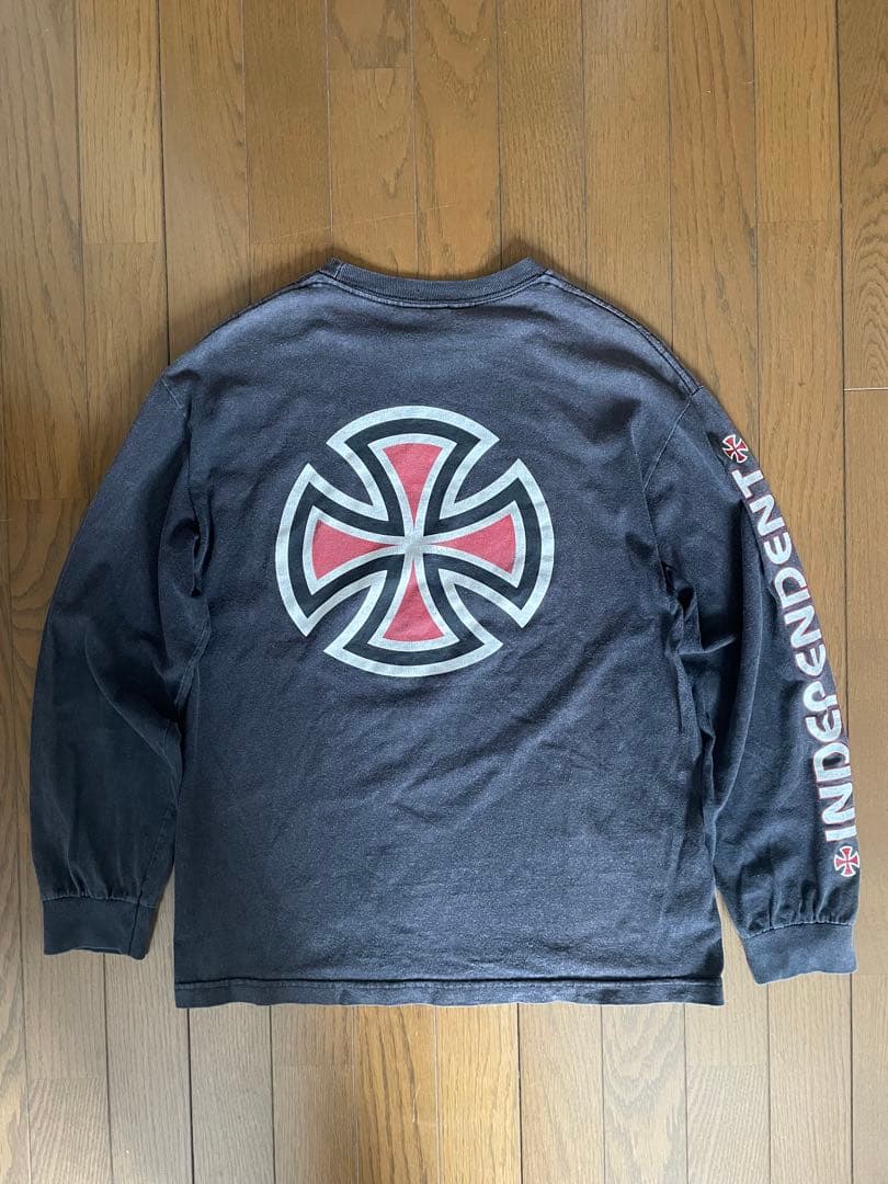 90's インディペンデント アイアンクロス ロンt フェード有 - メルカリ