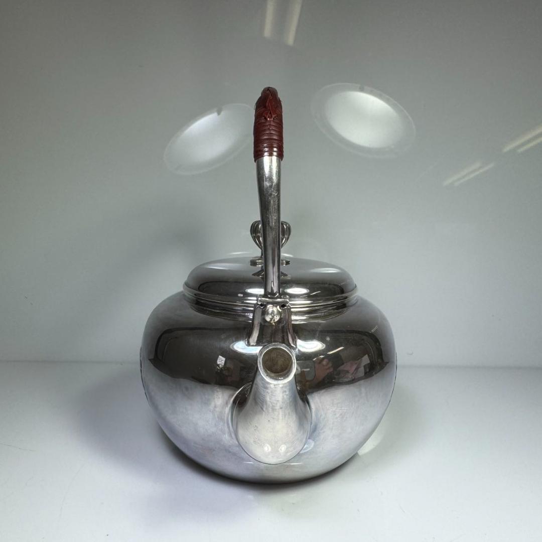 純銀製 急須 菊摘 銀瓶 煎茶道具 湯沸 純銀保証 - メルカリ