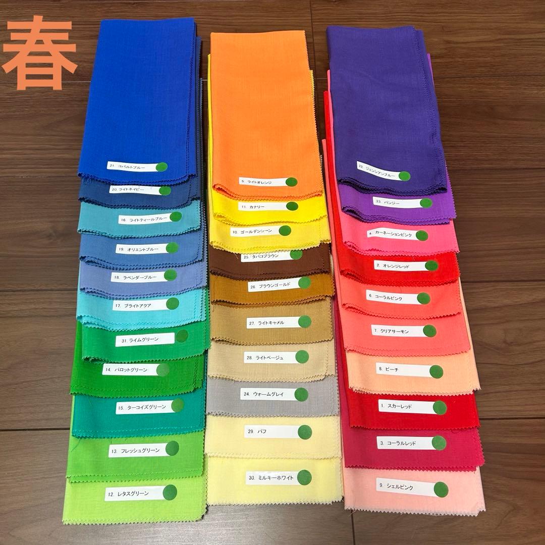 パーソナルカラー ドレープ 布 パーソナルカラー診断 テストドレープ付