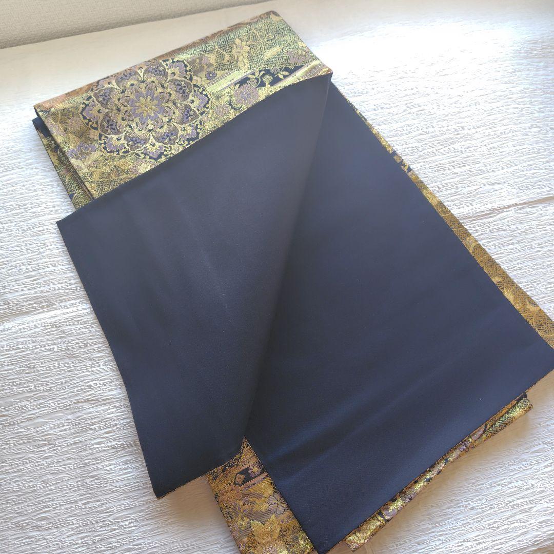 逸品】袋帯 青銅彫金 華紋 唐花 着物 和装 訪問着 振袖 結婚式 成人式