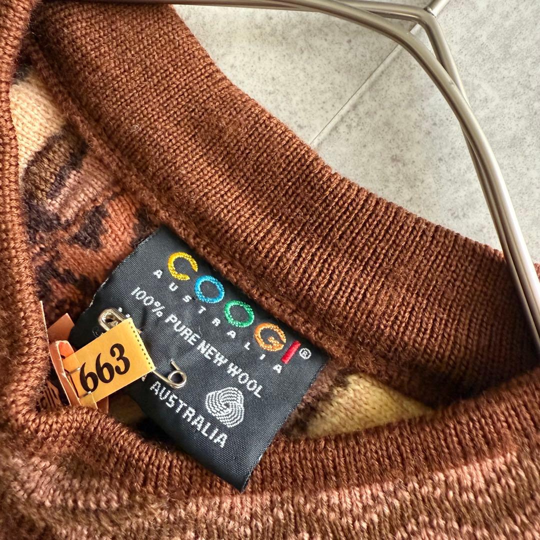 クージー 3D編みニット セーター マルチカラー ブラウン系 長袖 - メルカリ