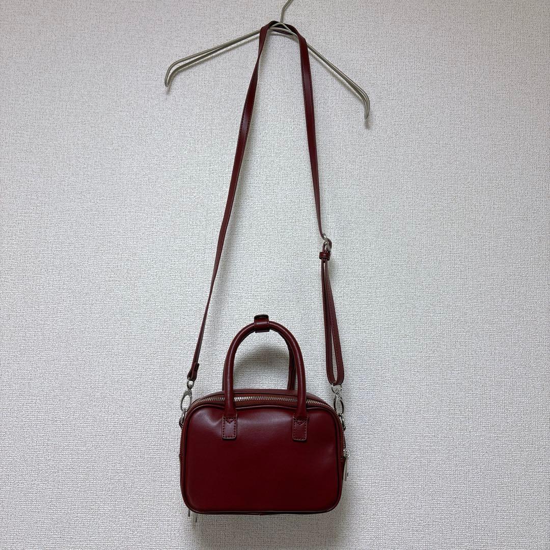 美品✨AWW サボテンレザー 2WAYミニボストンバッグ 即完モデルRED