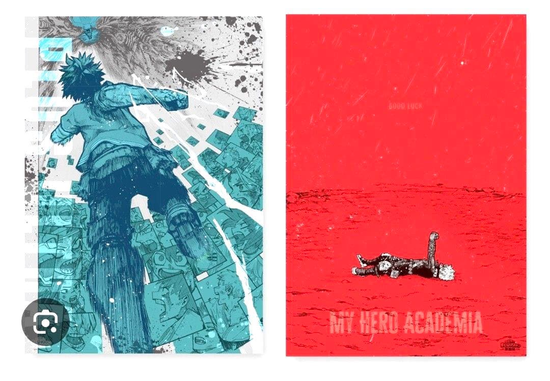 僕のヒーローアカデミア 原画展 A2アートポスター 頑張れ 2枚セット