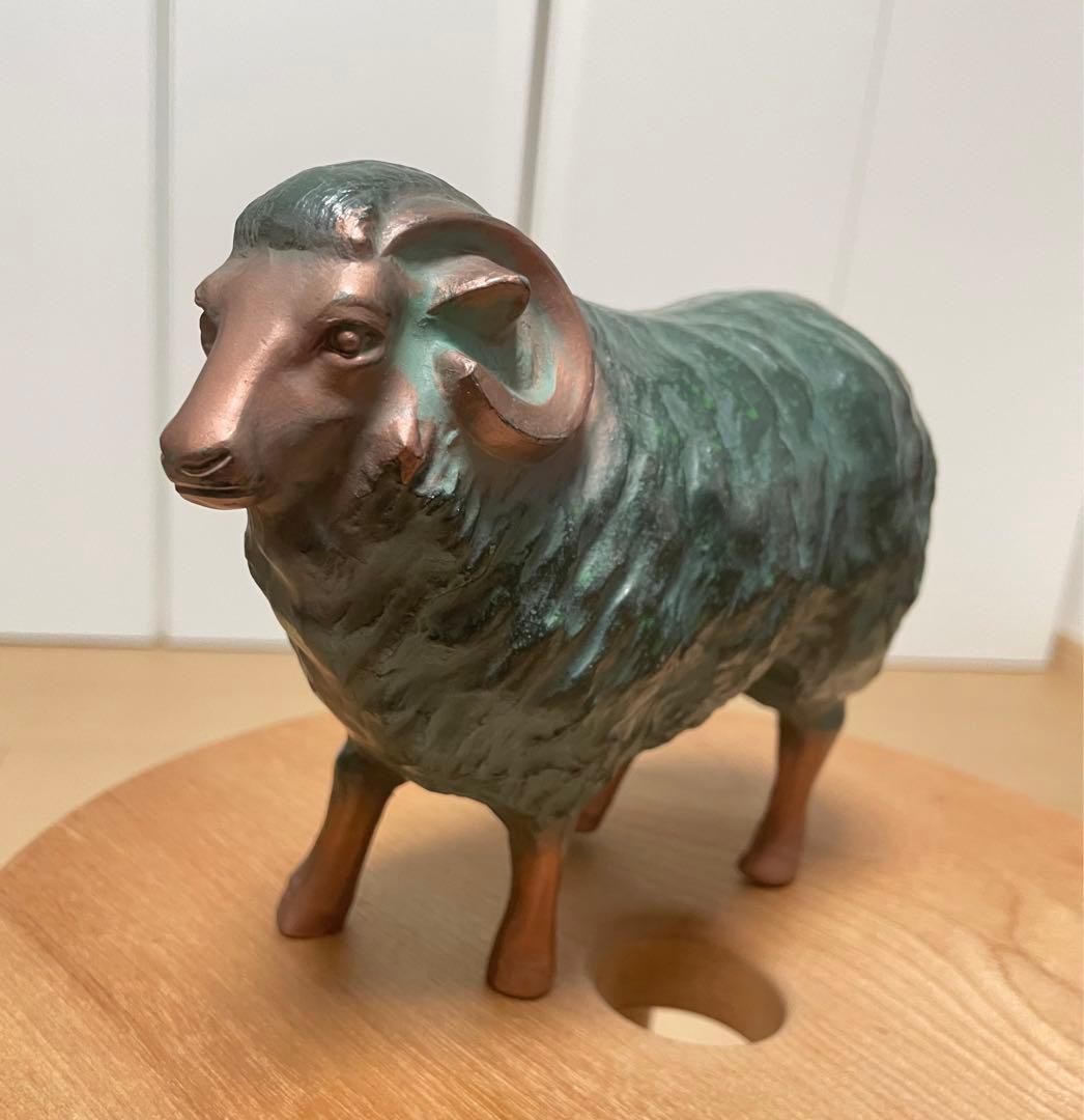 鋳金製 アンティーク】しあわせの羊 ヒツジの親のみ 塚本尚司作 - メルカリ