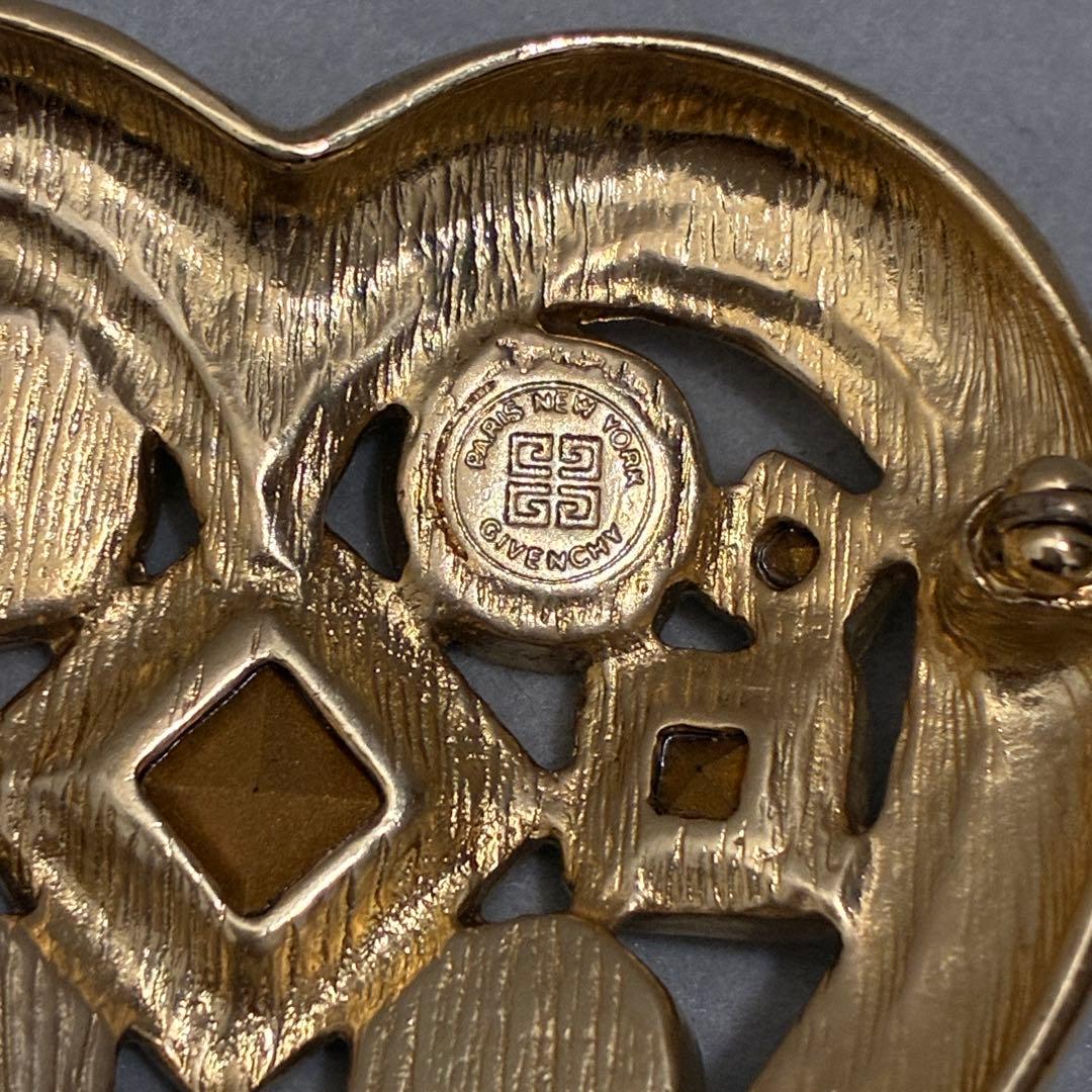 GIVENCHYジバンシー ヴィンテージ ハートブローチ＆イアリングセット