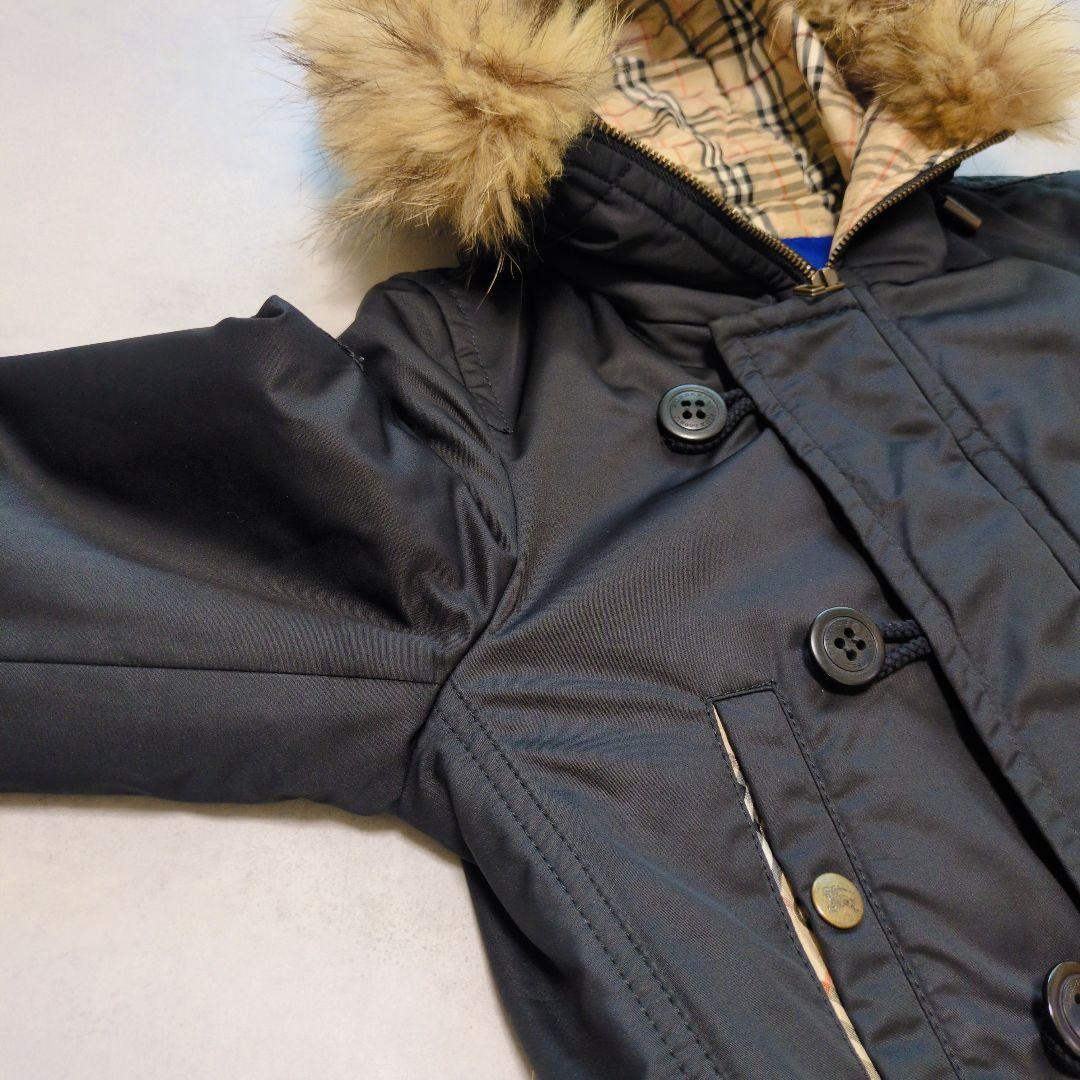 BURBERRY BLUE LABEL✨️ノバチェック裏地 モッズコート 黒 - メルカリ