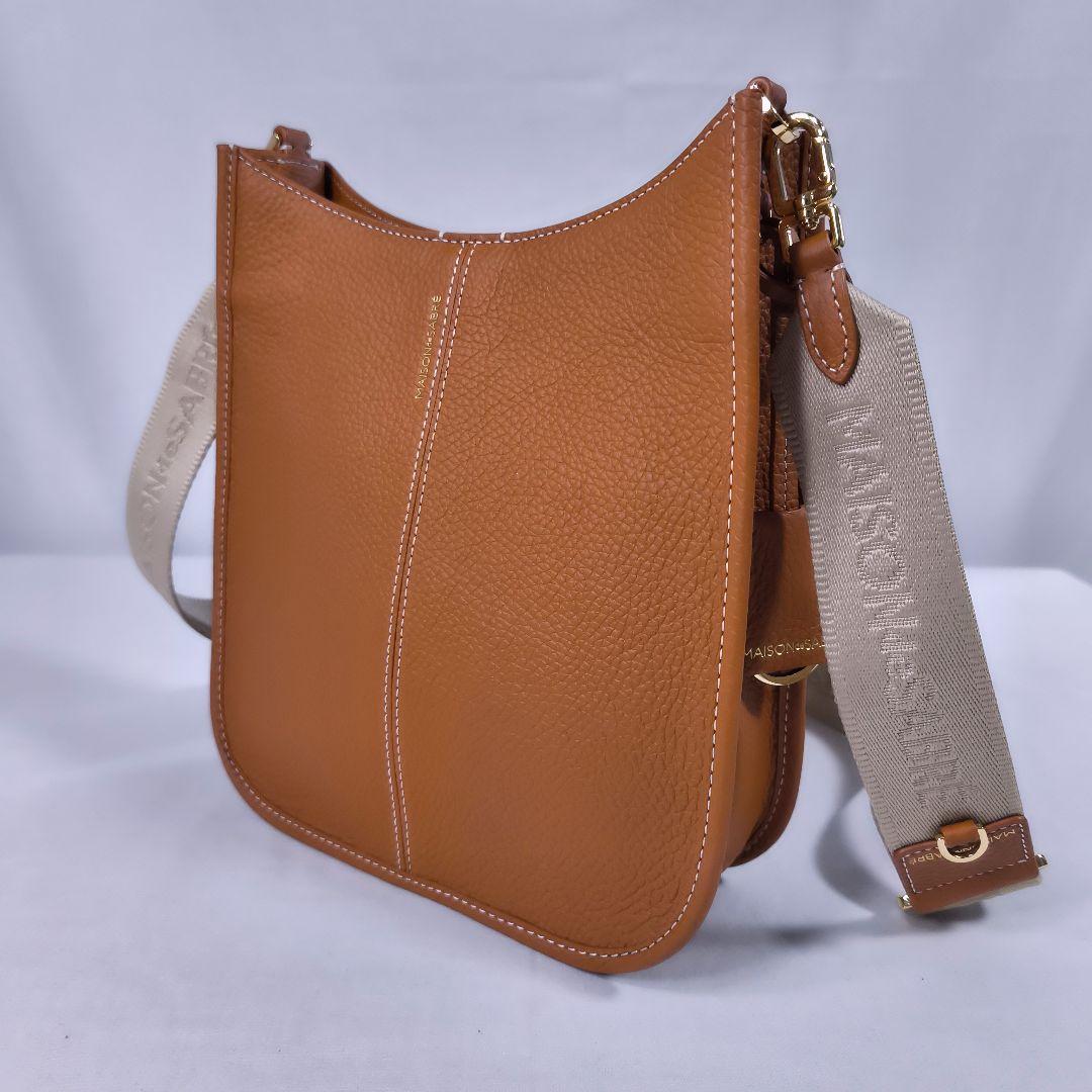 美品✨️ メゾンドサブレ ムーンショルダーバッグ ペカンブラウン