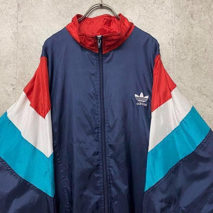 vintage《アディダス》トレフォイル刺繍ナイロンジャケット/メンズ2XL