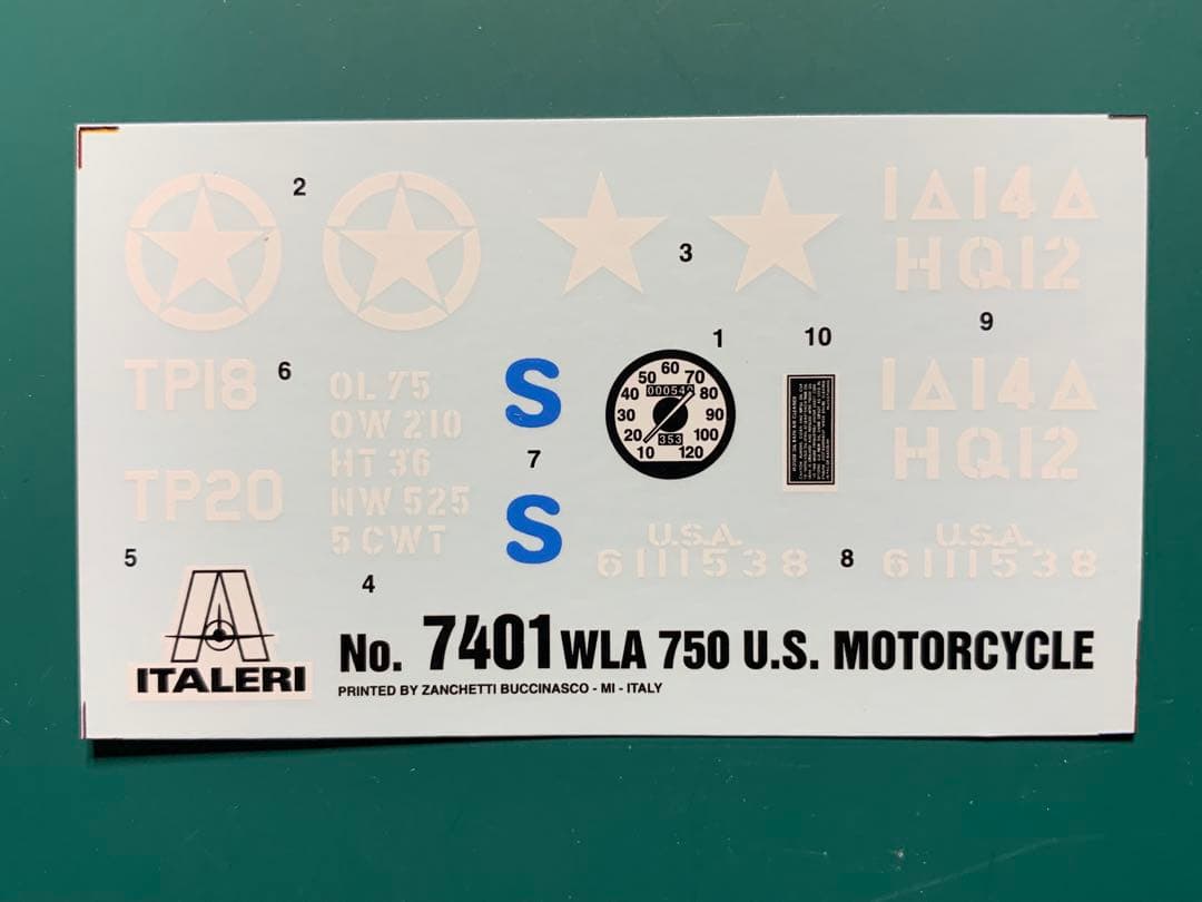 イタレリ 1/9 U.S. WWII MOTORCYCLE - メルカリ
