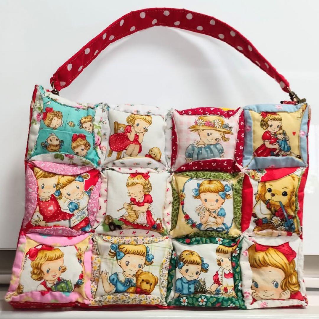 ハンドメイドパッチワークトートバッグマーガレット&ソフィー