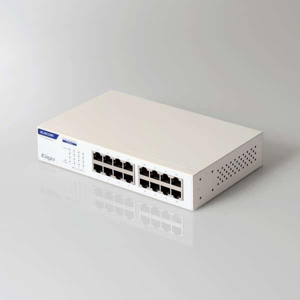 【新品未使用品】EHB-UG2B16-S　エレコム製、Giga HUB 箱のまま スイッチングハブ 16ポート ギガ LANハブ 電源内蔵 ループ防止 3年保証