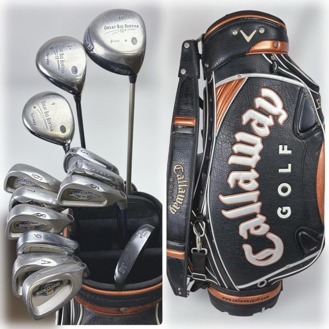 【激安‼️】キャロウェイ ゴルフクラブセット メンズ右利き キャディバッグ付き Callaway（キャロウェイ） クラブセット WARBIRD ウォーバード 10本