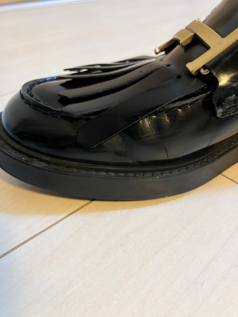 トッズTOD'S ダブルTタイムレスフリンジ ローファー 36.5 - メルカリ