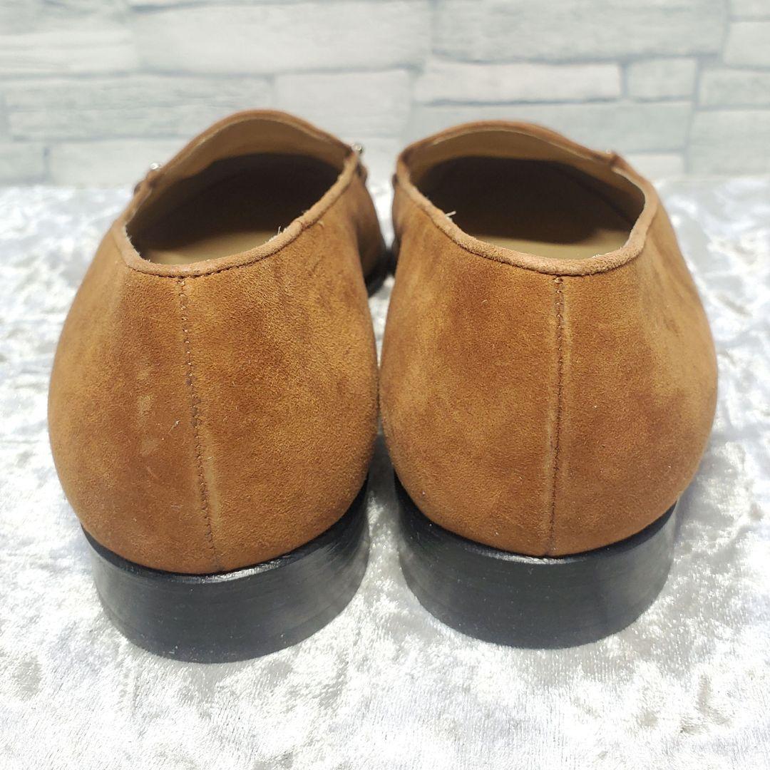 【極美品】✨GUCCI 22.5cm 革靴 茶 スエード ビット金具 35.5