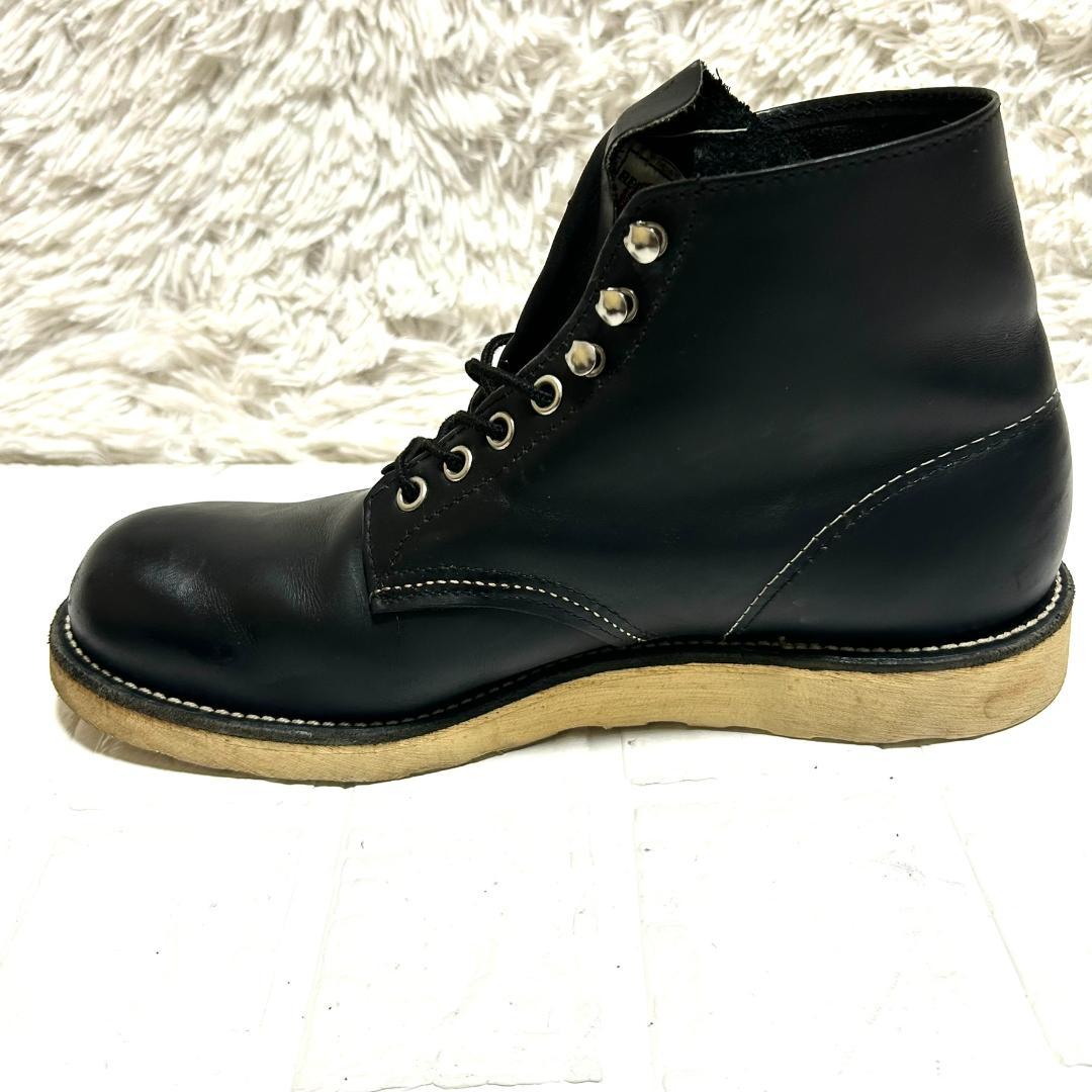 美品　レッドウィング　８１６５　26.5D プレーントゥ　箱付き　黒　レザー