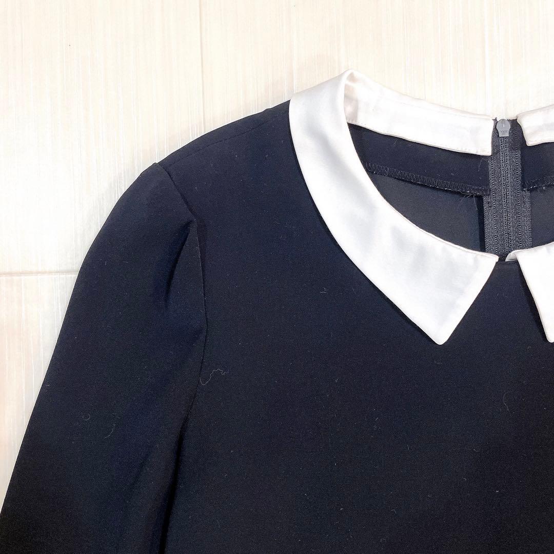 美品✨ FOXEY 白襟 襟付き ワンピース 洗える - メルカリ