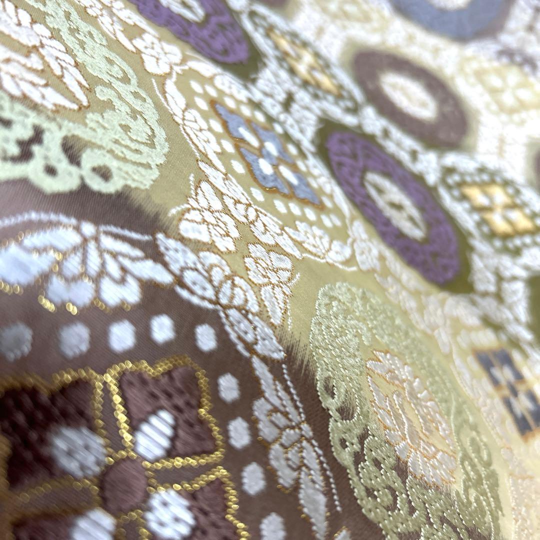 正絹　袋帯《刺繍　丸紋様》