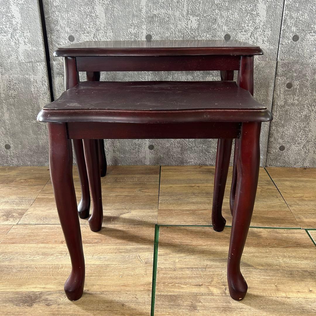 八幡産業꧂ネストテーブル サイド ナイト ロー 猫脚 ヴィンテージ