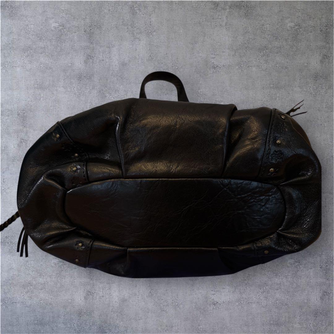 ANNA SUI アナスイ 本革レザー フリンジ スタッズ 蝶 ブラック y2k