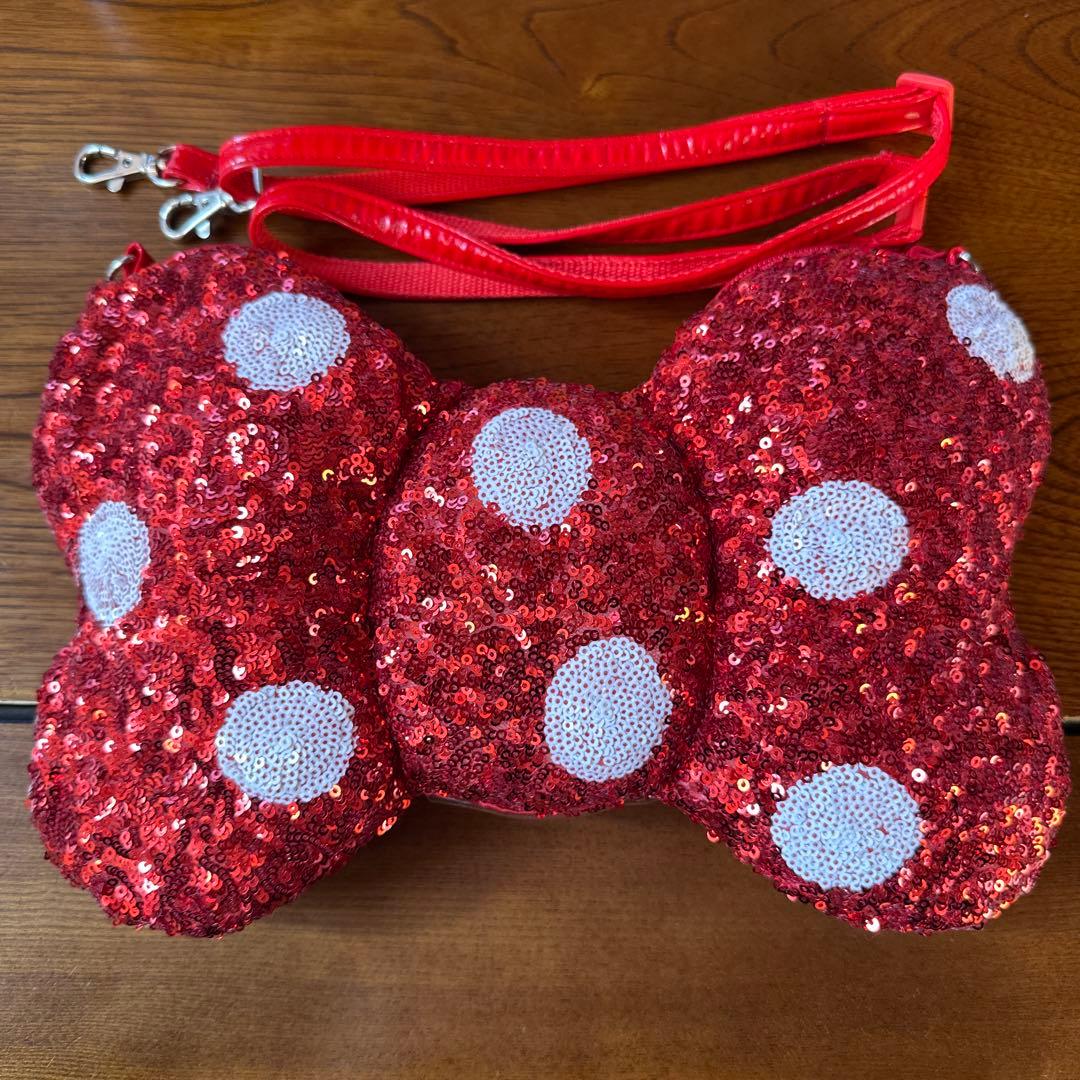 ディズニーリゾート ミニー スパンコール ポシェット ショルダーバッグ