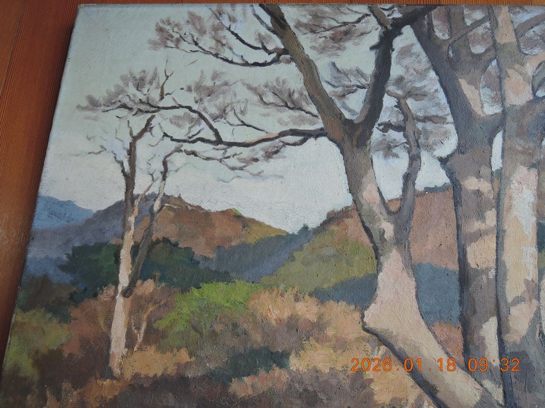 NO.636 水沼兼雄作／風景画 ／油絵／長門峡／25号