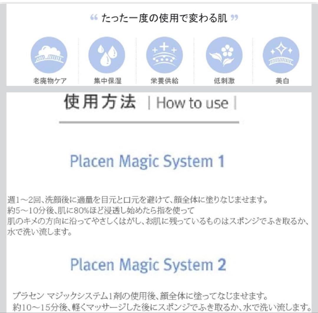 ルネセル プラセン マジックシステム1剤+2剤セット200ml 新品未開封