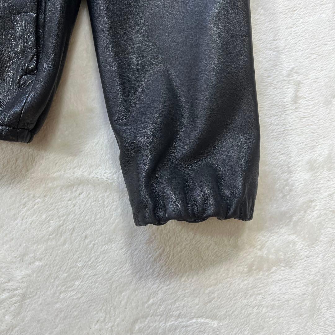 美品 Dulcamara ドゥルカマラ レザーバルーンブルゾン L ブラック