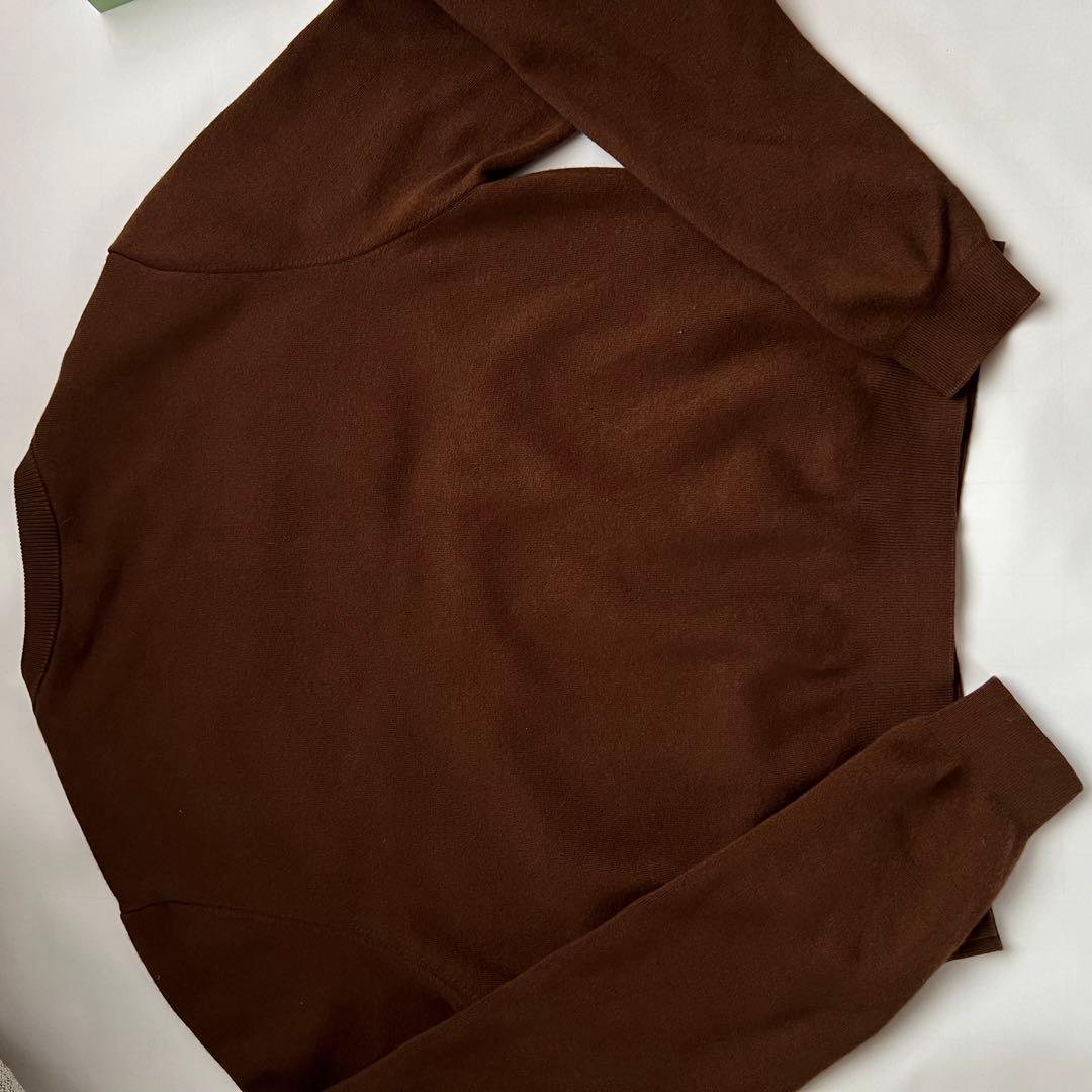 CABaN コットンカシミヤ クルーネックカーディガン ブラウン - メルカリ