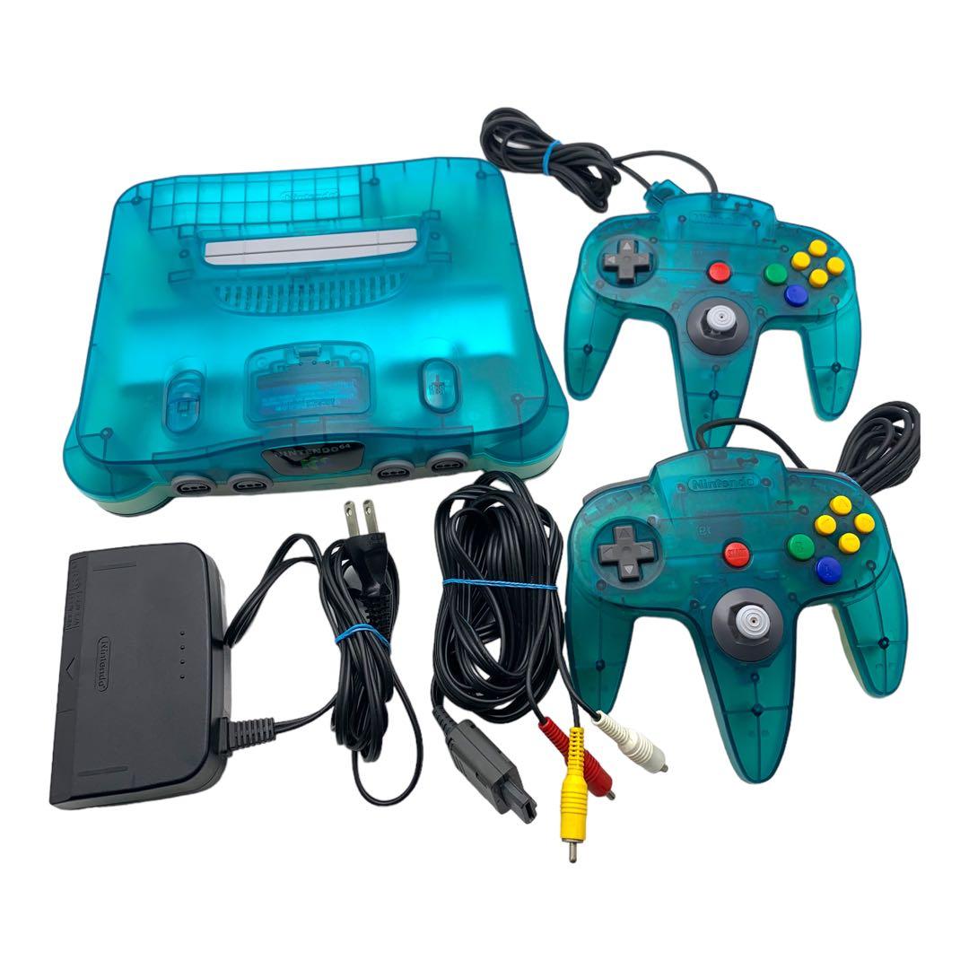 NINTENDO 64本体クリアブルー 任天堂 64ソフト - メルカリ