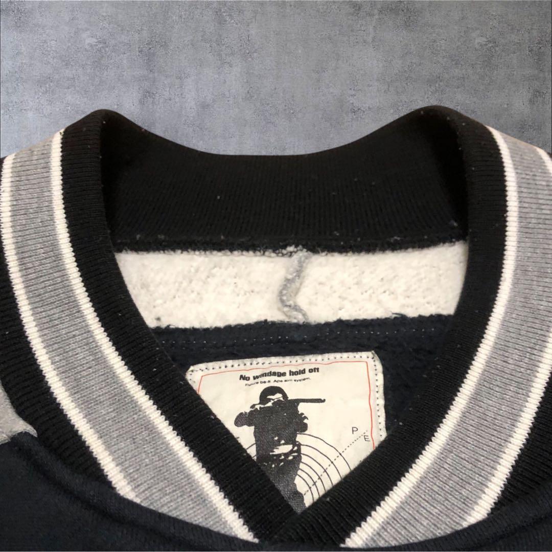 A BATHING APE アベイシングエイプ スウェット スタジャン 猿タグ A ア