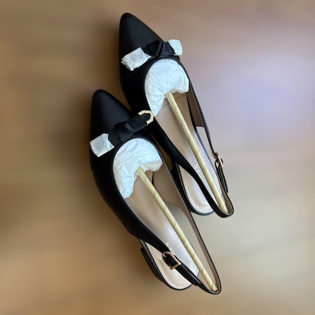 Cole Haan ブラック ポインテッドトゥ ミュール ヴァンダム バックル ミュール 65MM womens. 9000 | COLE_HAAN