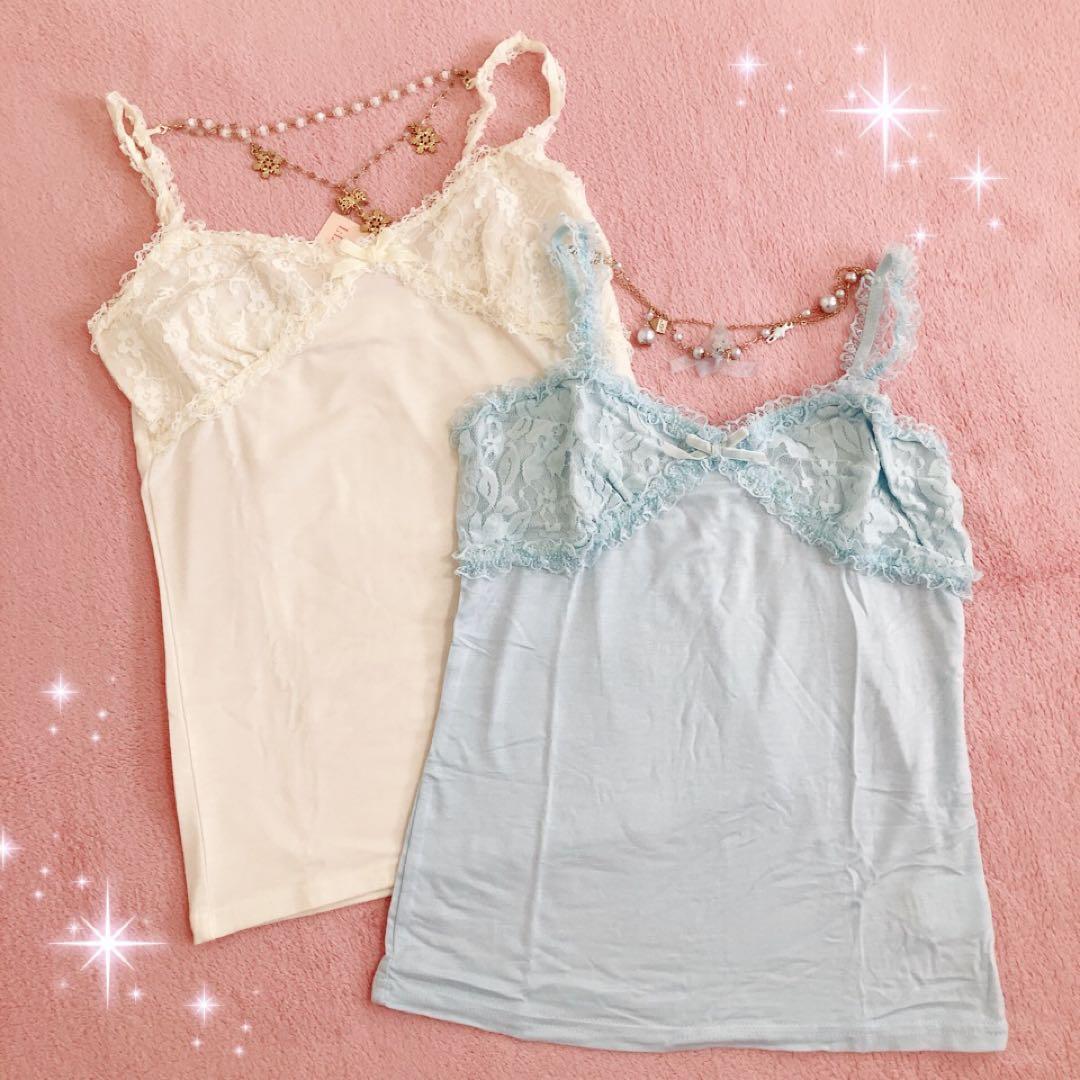 ☆LIZ LISAリズリサ☆チャーム付きインナーキャミソール2枚セット①