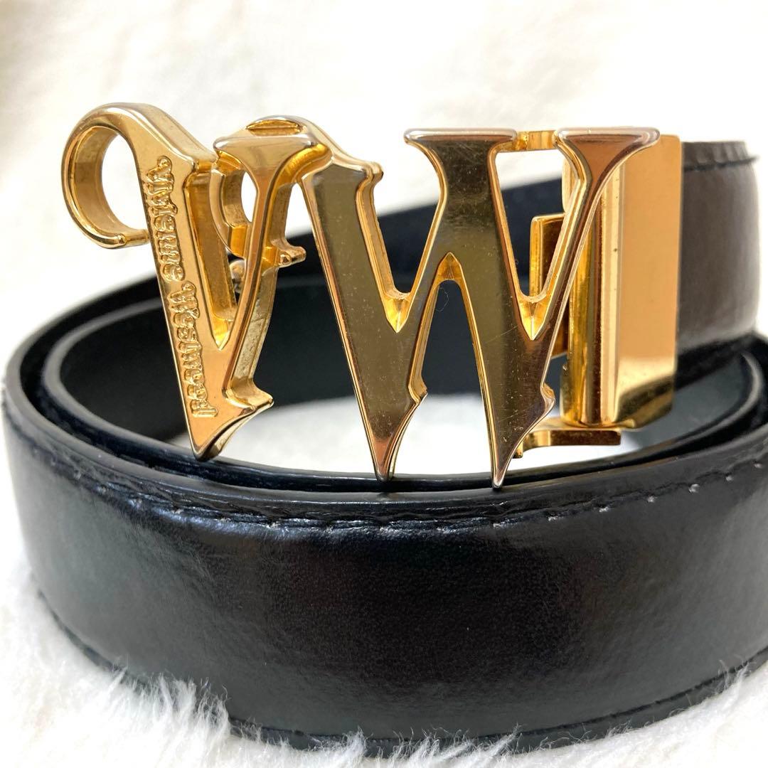 ヴィヴィアンウエストウッド ベルト ゴールド 金 レザー VW イニシャル