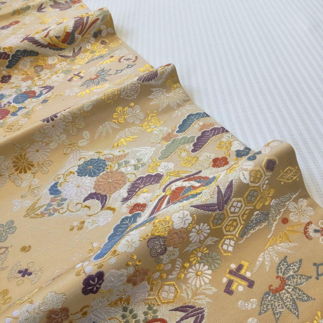 袋帯】幸せを結ぶ帯＊鳳凰と宝尽くしが織りなす西陣の華やぎ/生成り