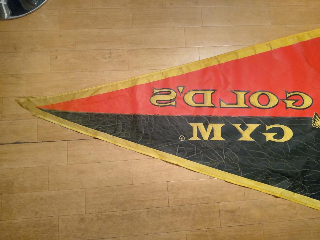 ボディビル,プロレス,格闘技☆GOLD'S GYM ゴールドジム バーナー 旗