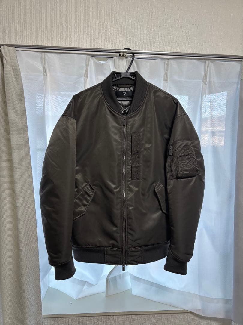 2026年】 ユニクロ+J ハイブリッドダウンオーバーサイズMA-1 グレーL