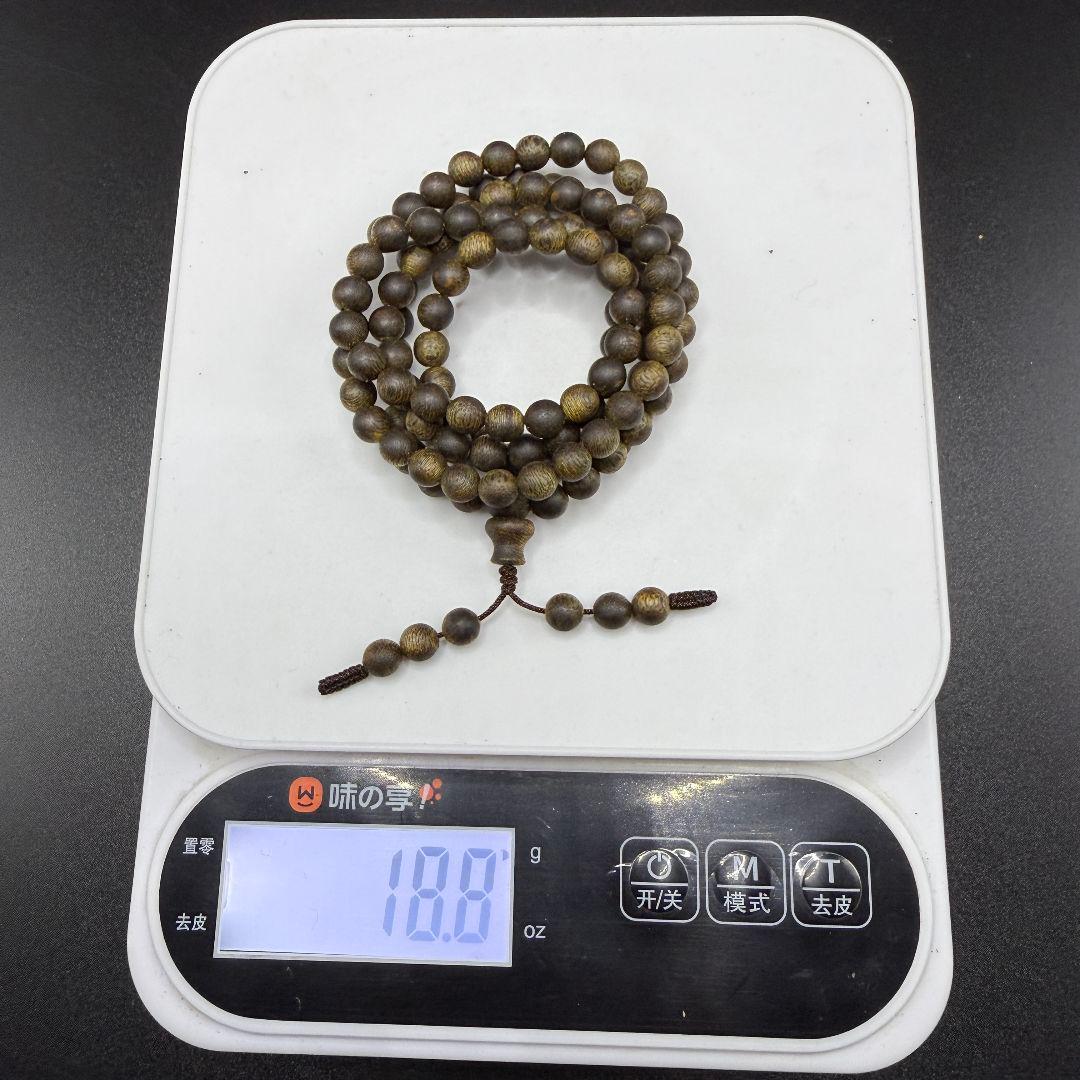 R053 全沈水 極上緑油伽羅 沈香手串 高級ブレスレット重さ：18.8g