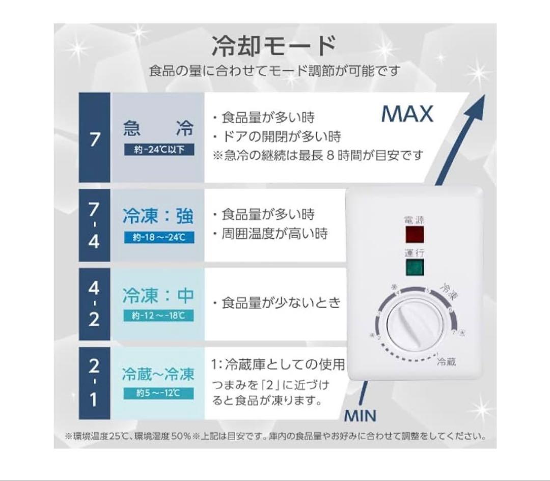 MAXZEN冷凍庫99リットル 中古品